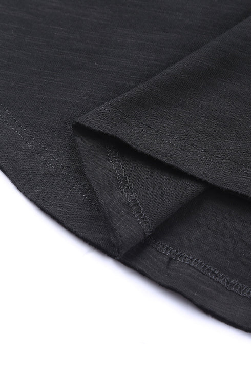 Solid Crew Neck Long Sleeve Top